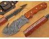 Lot of 7 Personalized Handmade Damascus Steel Gut Hook Arts and Crafts Hunting and Survival Tracker Knife