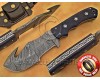 Personalized Handmade Damascus Steel Gut Hook Arts and Crafts Hunting and Survival Tracker Knife