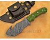 Personalized Handmade Damascus Steel Gut Hook Arts and Crafts Hunting and Survival Tracker Knife