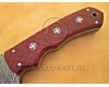 Personalized Handmade Damascus Steel Gut Hook Arts and Crafts Hunting and Survival Tracker Knife