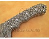 Personalized Handmade Damascus Steel Gut Hook Arts and Crafts Hunting and Survival Tracker Knife