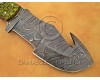 Personalized Handmade Damascus Steel Gut Hook Arts and Crafts Hunting and Survival Tracker Knife