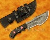 Personalized Handmade Damascus Steel Arts and Crafts Hunting and Survival Tracker Knife