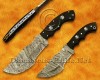 Lot of 2 Personalized Handmade Damascus Steel Arts and Crafts Hunting and Survival Tracker Knife