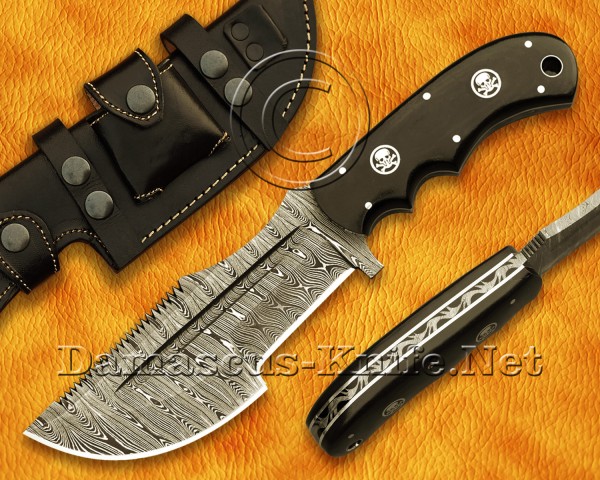 Personalized Handmade Damascus Steel Arts and Crafts Hunting and Survival Tracker Knife