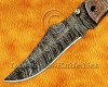 Personalized Hand Engraved Damascus Steel Arts and Crafts Pocket Folding Knife Copper Handle