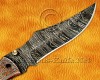 Personalized Hand Engraved Damascus Steel Arts and Crafts Pocket Folding Knife Copper Handle