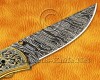 Personalized Hand Engraved Damascus Steel Arts and Crafts Pocket Folding Knife Brass Handle