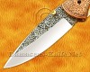 Personalized Hand Engraved Stainless Steel Arts and Crafts Pocket Folding Knife Copper Handle