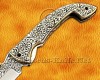 Personalized Hand Engraved Stainless Steel Arts and Crafts Pocket Folding Knife Brass Handle