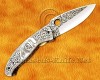 Personalized Hand Engraved Stainless Steel Arts and Crafts Pocket Folding Knife Steel Handle