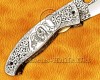 Personalized Hand Engraved Stainless Steel Arts and Crafts Pocket Folding Knife Steel Handle