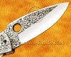 Personalized Hand Engraved Stainless Steel Arts and Crafts Pocket Folding Knife Steel Handle