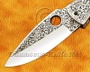 Personalized Hand Engraved Stainless Steel Arts and Crafts Pocket Folding Knife Steel Handle