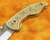 Personalized Hand Engraved Stainless Steel Arts and Crafts Pocket Folding Knife Brass Handle