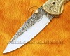 Personalized Hand Engraved Stainless Steel Arts and Crafts Pocket Folding Knife Brass Handle