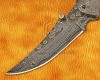 Personalized Handmade Damascus Steel Arts and Crafts Pocket Folding Knife Ram Horn Handle