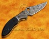 Personalized Handmade Damascus Steel Arts and Crafts Pocket Folding Knife Bull Horn Handle