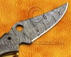 Personalized Handmade Damascus Steel Arts and Crafts Pocket Folding Knife Bull Horn Handle