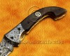 Personalized Handmade Damascus Steel Arts and Crafts Pocket Folding Knife Bone Handle