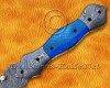 Personalized Handmade Damascus Steel Arts and Crafts Pocket Folding Knife Bone Handle