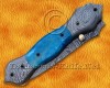 Personalized Handmade Damascus Steel Arts and Crafts Pocket Folding Knife Bone Handle