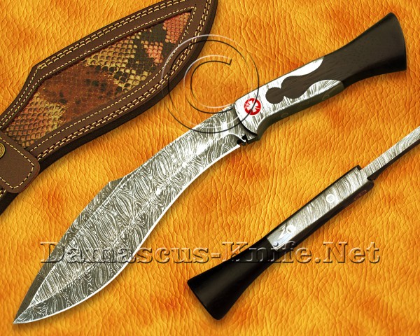 Personalized Handmade Damascus Steel Arts and Crafts Hunting and Survival Full Integral Kukri Knife