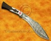 Personalized Handmade Damascus Steel Arts and Crafts Hunting and Survival Full Integral Kukri Knife