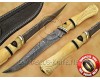 Personalized Handmade Damascus Steel Arts and Crafts Hunting and Survival Bowie Knife Bone Handle