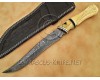 Personalized Handmade Damascus Steel Arts and Crafts Hunting and Survival Bowie Knife Bone Handle