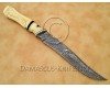 Personalized Handmade Damascus Steel Arts and Crafts Hunting and Survival Bowie Knife Bone Handle