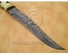 Personalized Handmade Damascus Steel Arts and Crafts Hunting and Survival Bowie Knife Bone Handle