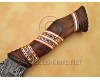 Personalized Handmade Damascus Steel Arts and Crafts Hunting and Survival Bowie Knife Rosewood Handle