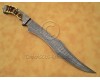 Personalized Handmade Damascus Steel Hunting and Survival Arts and Crafts Bowie Knife Stag Handle