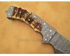 Personalized Handmade Damascus Steel Hunting and Survival Arts and Crafts Bowie Knife Stag Handle