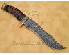 Personalized Handmade Damascus Steel Arts and Crafts Hunting and Survival Bowie Knife Horn Handle