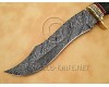 Personalized Handmade Damascus Steel Arts and Crafts Hunting and Survival Bowie Knife Horn Handle