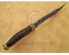 Personalized Handmade Damascus Steel Arts and Crafts Hunting and Survival Bowie Knife Horn Handle