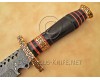 Personalized Handmade Damascus Steel Arts and Crafts Hunting and Survival Bowie Knife Horn Handle