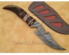 Personalized Handmade Damascus Steel Arts and Crafts Hunting and Survival Gut Hook Bowie Knife Horn Handle