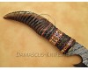 Personalized Handmade Damascus Steel Arts and Crafts Hunting and Survival Gut Hook Bowie Knife Horn Handle