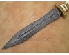 Personalized Handmade Damascus Steel Arts and Crafts Hunting and Survival Dagger Knife Bone Handle