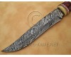 Personalized Handmade Damascus Steel Hunting and Survival Arts and Crafts Bowie Knife Ram Horn Handle