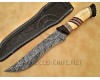 Personalized Handmade Damascus Steel Arts and Crafts Hunting and Survival Bowie Knife Bone Handle