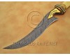 Personalized Handmade Damascus Steel Arts and Crafts Hunting and Survival Bowie Knife Bone Handle