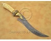 Personalized Handmade Damascus Steel Arts and Crafts Hunting and Survival Bowie Knife Bone Handle