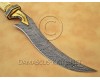 Personalized Handmade Damascus Steel Arts and Crafts Hunting and Survival Bowie Knife Bone Handle