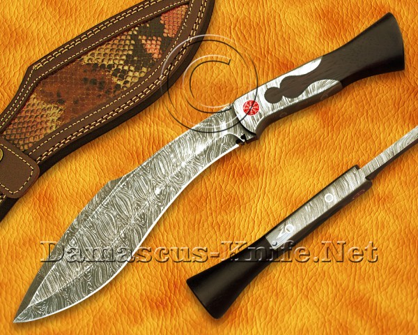 Personalized Handmade Damascus Steel Arts and Crafts Hunting and Survival Full Integral Kukri Knife