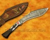 Personalized Handmade Damascus Steel Arts and Crafts Hunting and Survival Full Integral Kukri Knife