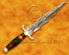 Personalized Handmade Damascus Steel Arts and Crafts Hunting and Survival Kris Dagger Knife Stag Handle